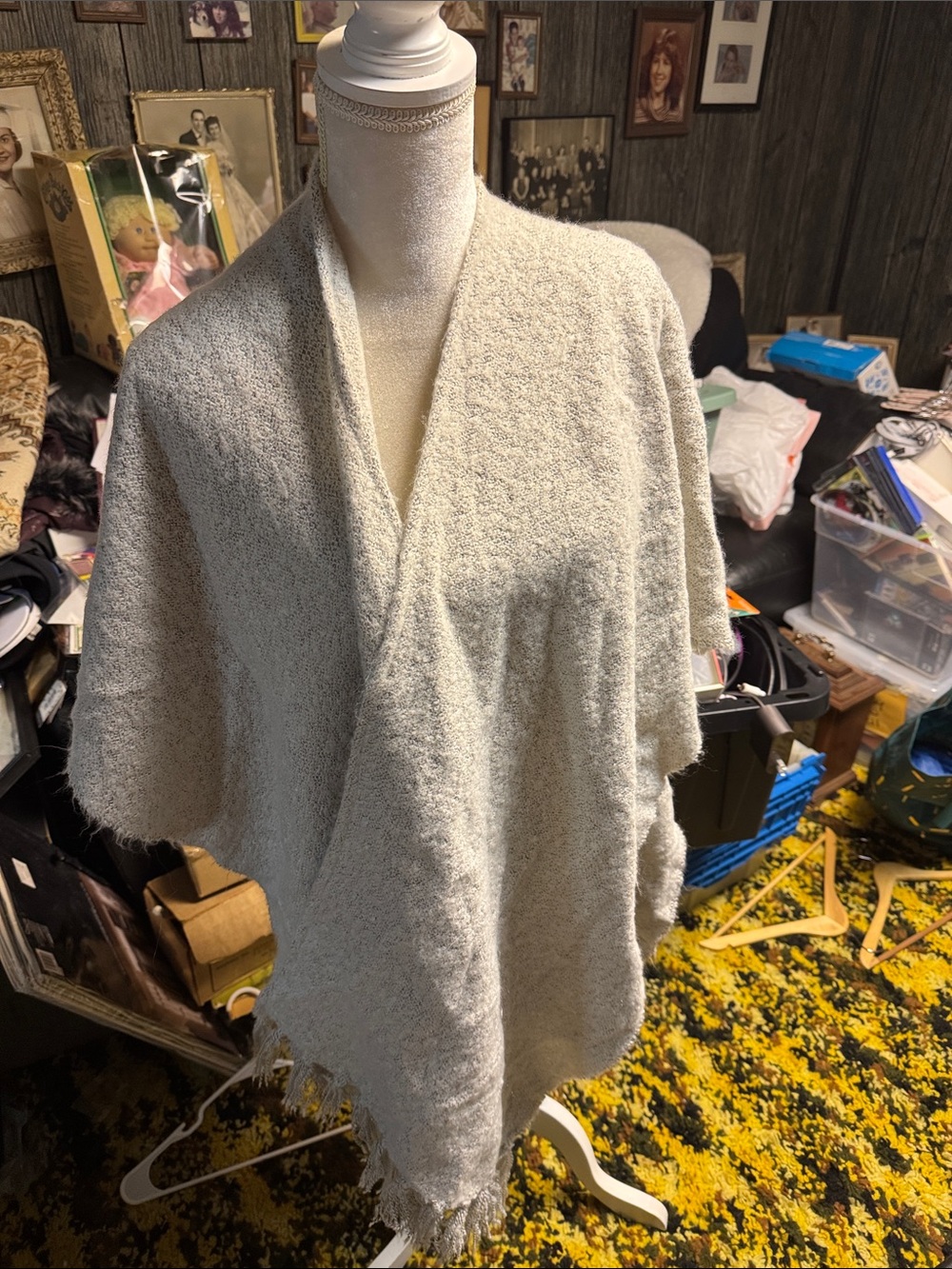 Universal Thread Cream Knit Shawl Poncho